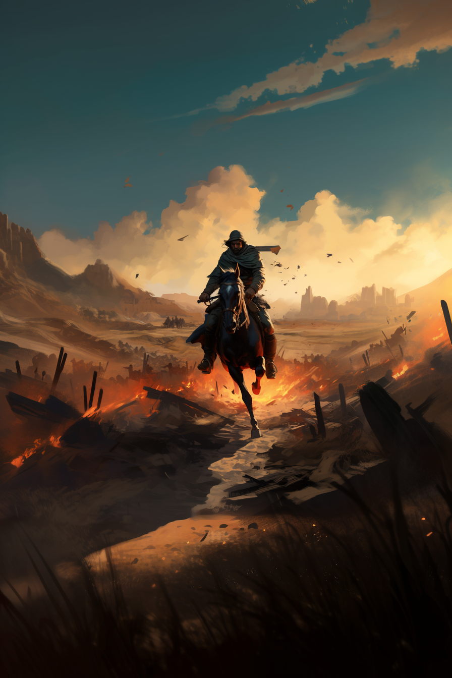Illustration zur Ballade «Das Trauerspiel von Afghanistan»