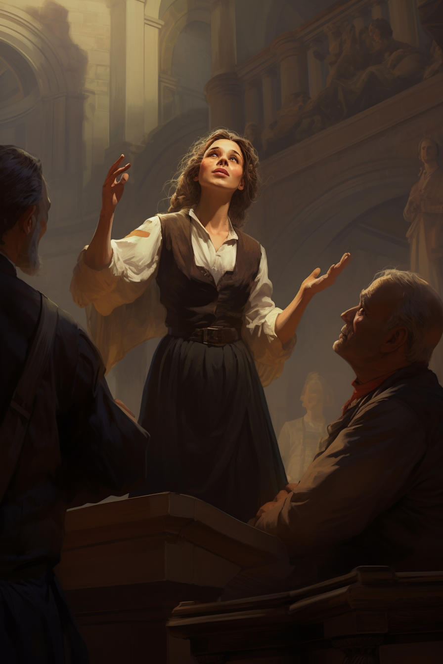 Illustration zur Ballade «Vor Gericht»