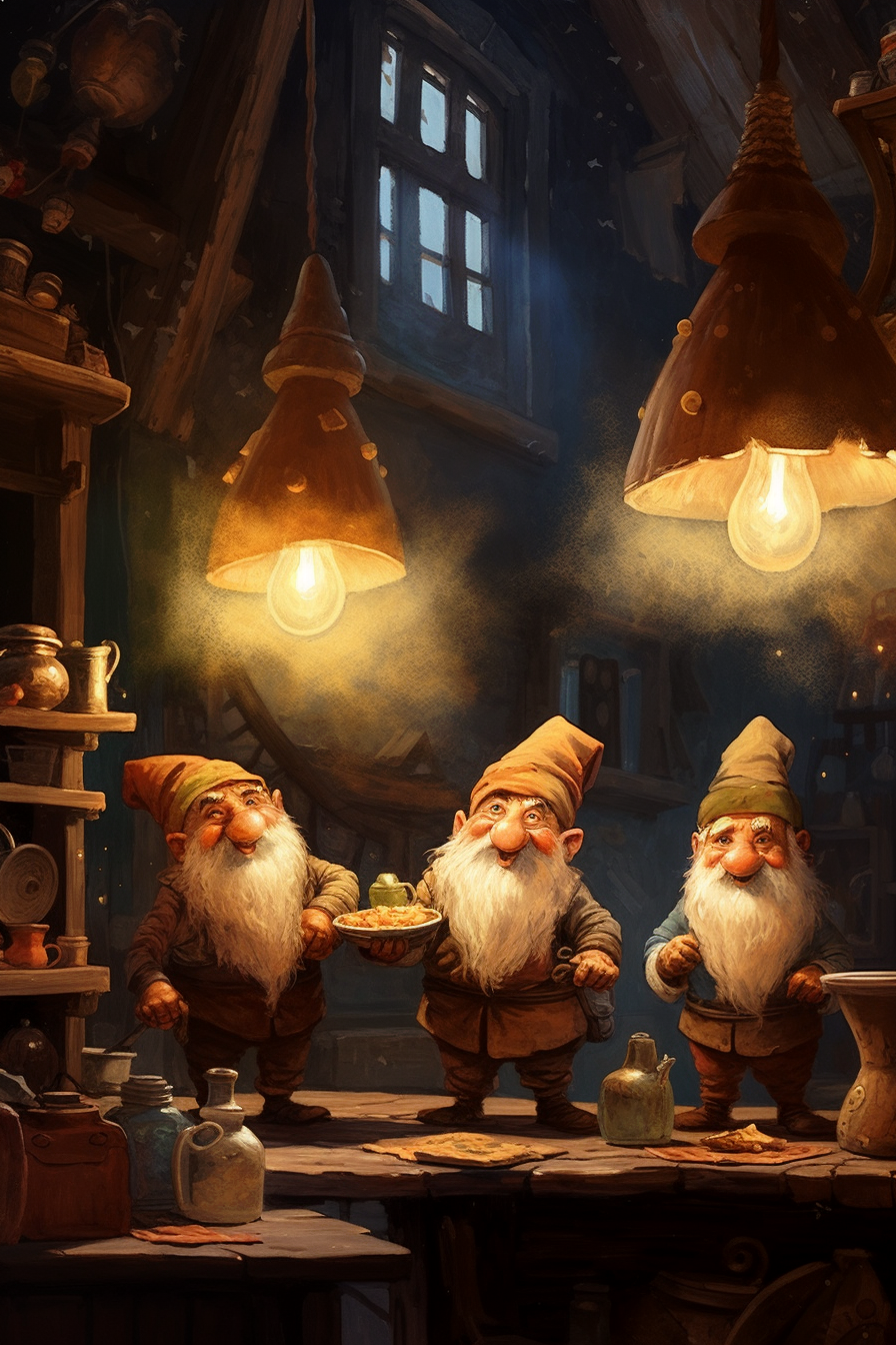 Illustration zur Ballade «Die Heinzelmännchen zu Köln»