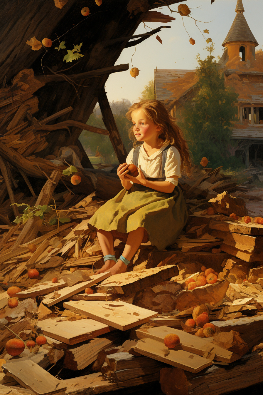 Illustration zur Ballade «Das Kind mit dem Gravensteiner»